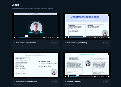 Signature Odds Education Screenshot